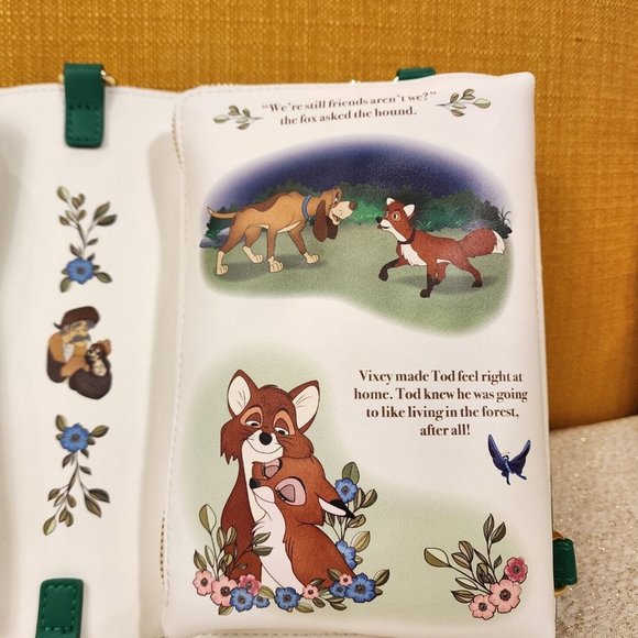 Loungefly Disney Fox and The Hound Classic Story Book Convertible Mini Backpack - Picture 11 of 13